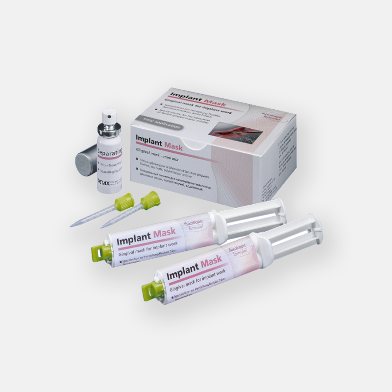 Implant Mask rigid gingival mask for implants Detax Abutment Direct
